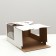 Box for cake 2 windows, with handles, white, 21 x 21 x14 cm