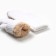 Women's mittens minku, white color, 22 cm