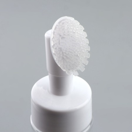 A bottle with a brush for washing, with a dispenser, 150 ml, white/transparent color-6