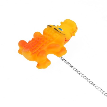 Bath traffic jam with a crocodile toy, d = 40 mm, PVC, metal, yellow-4