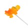 Bath traffic jam with a crocodile toy, d = 40 mm, PVC, metal, yellow