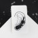 Earring "Kaff" Wings Angel Black Color
