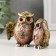 Polystone souvenir "Two eagle owls with open wings" mix 3.5x11x7 cm