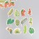 Stickers for creativity "Exotic leaves" embossing gold set 48 pcs 9x7x0.8 cm