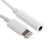 Lightning adapter on Jack 3.5, music + headset, bt, white