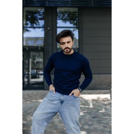 Jumper male ise, size 56, dark blue color-2