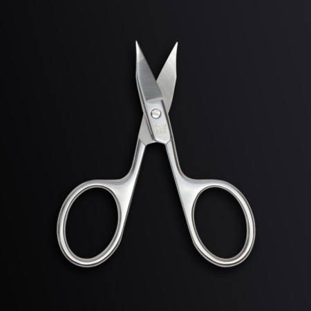 Manicure scissors "Premium", bent, wide, pointed, 9.5 cm, on the blist, silver color-8