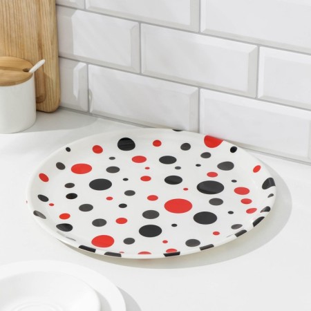 Plastic tray "Makaruns", D = 32 cm, MIX drawing-4