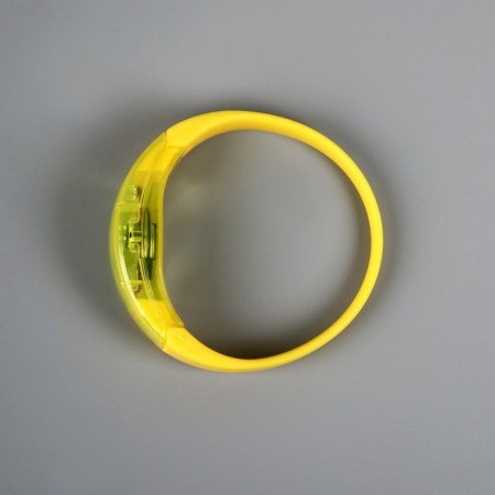 LED yellow bracelet, CR2016x2 batteries, yellow glow-3