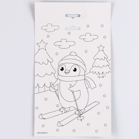 New Year's set for creativity. Application by foil "New Year! Penguin"-5