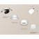A set of a built -in rotary lamp with acrylic Ambrella Light, Techno, XM8101526, color white sand