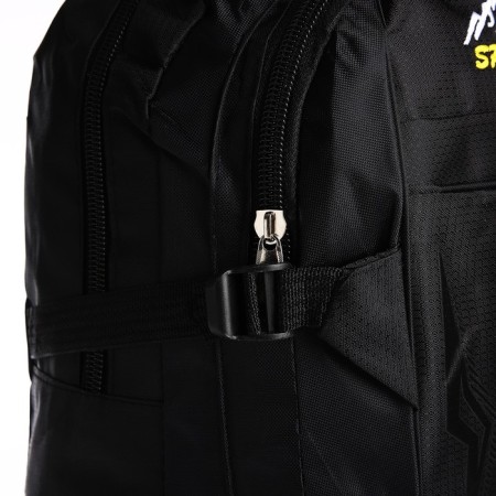 A backpack on a zipper with an increase, 65l, 4 outer pockets, black color-6