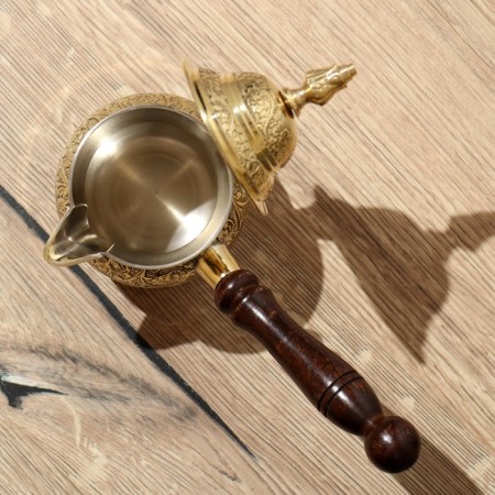Turk with a lid 20x11x14 cm, brass-5