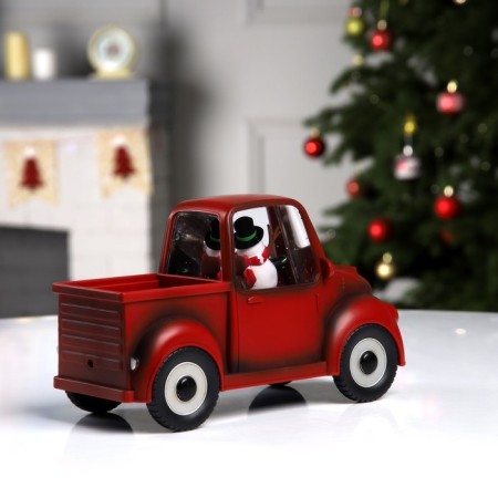 LED figure "Snowman machine" 22 × 11 × 9 cm, plastic, AAX3 batteries (not in the kit), USB, glow warm white-3