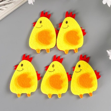 Stickers from the felt "chickens" (set of 5 pcs).-2