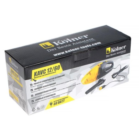 Car vacuum cleaner Kolner KAVC 12/60, 12 V, 60 W, cable 3 m-8