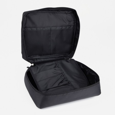 Cosmetic bag with lightning, black color-2