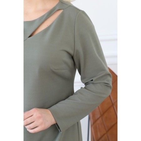 Women's dress, size 60, khaki color-3