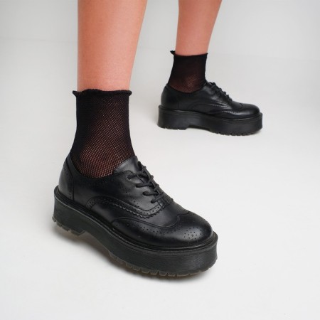 Women's socks minaku "net", black color, size 36-37 (23 cm)-1