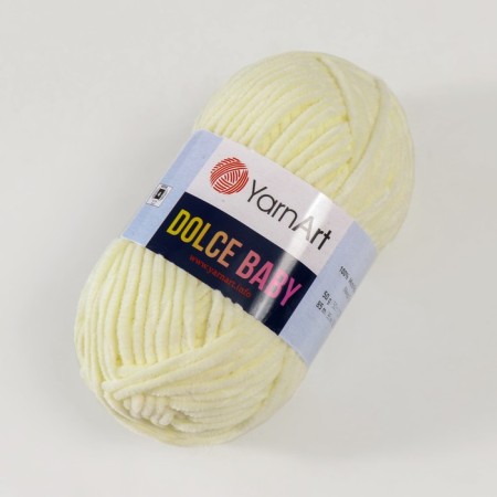 Yarn "Dolce Baby" 100% micropoliester 85m/50 g (745 cream)-1
