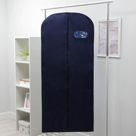 Close for clothes with a window, 60 × 140 cm, spanbond, blue color