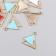 Decor for creativity metal, enamel "Double triangle" 1.8x2 cm
