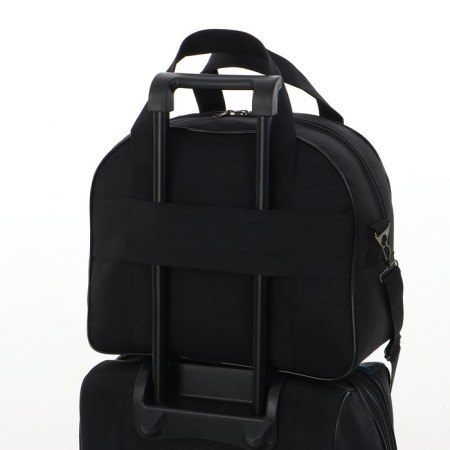 Small suitcase 20 ", a road bag with a zipper, black color-12