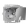 The W1172206 Double moisture protection socket, with grounding, with protective lids and curtains, silver 9