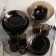 Table Glass Ocean Eclipse, 31 object, brown color