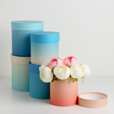 A set of round gift boxes 5 in 1 “gradient 3”, 20 × 20 × 20–13.5 × 13.5 × 13.5 cm