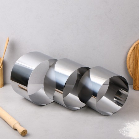 A set of baking forms and calculation "Circle", D-20, 22, 24, H-14 cm, 3 pcs-4