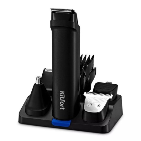 Kitfort Kit-3140-3 hair trimmer, for beard/mustache/nose/ears, from battery, black and blue