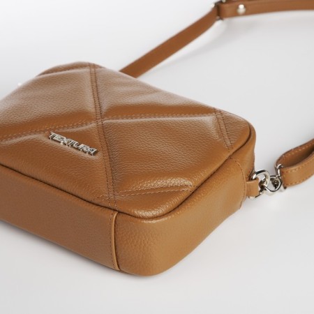 Women's bag over the shoulder Textura, small size, mustard color-3