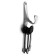 Cappio Classic furniture hook, one -rod, white