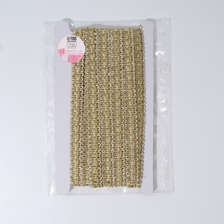Decorative braid, 16 mm, 9.1 ± 1 m, cream/dark beige color-2