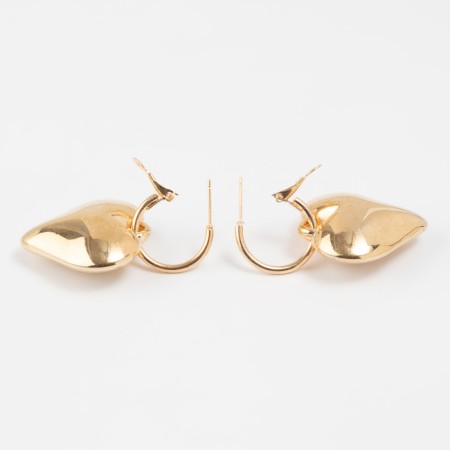 Earrings Metal "Heart" captivity mini, color gold-2