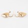 Earrings Metal "Heart" captivity mini, color gold