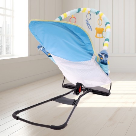 Set 2 in 1 swing and a rug "duckling", light, sound effects, blue color-9