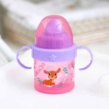 Children's stroke with solid nose "Reindeer. Mothers and kids ", 150 ml., With pens, pink color-2