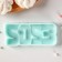 Silicone form "2023", 10.5 × 4.3 × 0.9 cm, turquoise color
