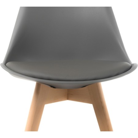 Plastic stool Bonuss array/eco -leather/plastic, natural/gray 49x57x82 cm-2