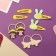 Hair set "Vanilla" (4 elastic bands, 4 invisibles) Bunny, yellow