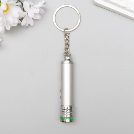 Flashlight+laser on the ring 3 modes 2 diodes+laser 7.2x1.5x1.5 cm-1