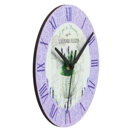 Wall clock, series: interior, "lavender", discrete move, d-23.5 cm-1