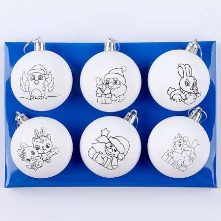 New Year's set for creativity. New Year's balls "New Year! Make a desire ", 6 pcs, d = 5.5 cm-2