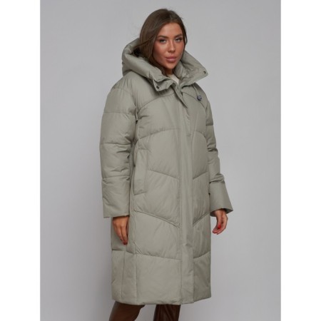 Coat insulated winter female, size 46, green color-10