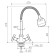 Kitchen mixer "RMS" SL138-279F, flexible spout, two-wound, zinc, chrome