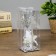 Glass candlestick, plastic on 1 candle "heartbeat" glass on the leg silver 14.5x6x6 cm