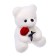Soft toy "Trunk with a flower", color mix