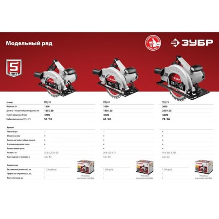 Disco "Zubble" PD-65, 1600 W, 4700 rpm, 190x20 mm disk-1
